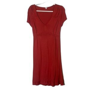 J.Crew Raw Edge Burnt Orange Polyester Dress Medium